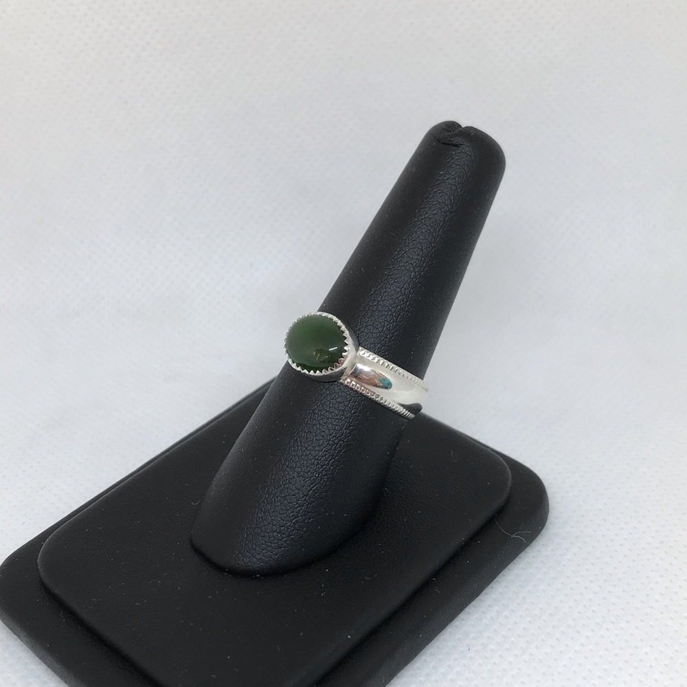 3.5Ct Nephrite Jade Ring Handmade - Picture 3 of 4